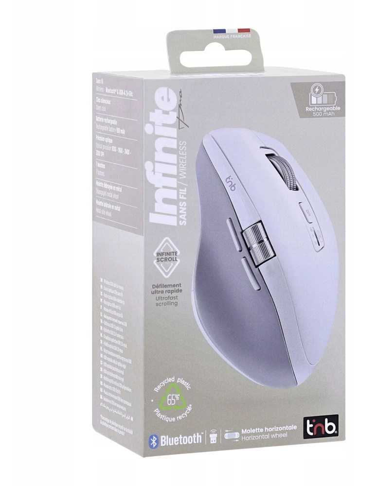 Pelė TnB Infinite Pro balta (MWINFINITEPROWH)