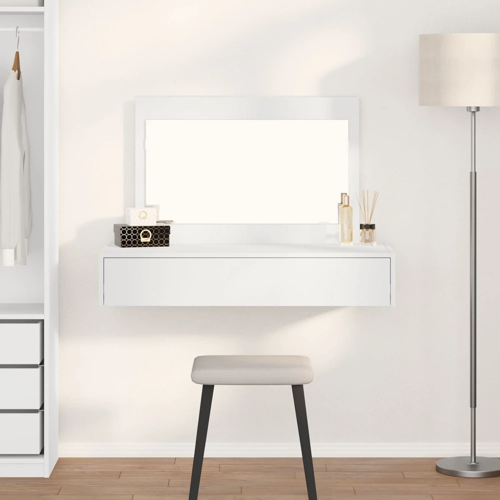 Makiažo stalas Balta 100 x 40 x 70 cm Apdirbta mediena