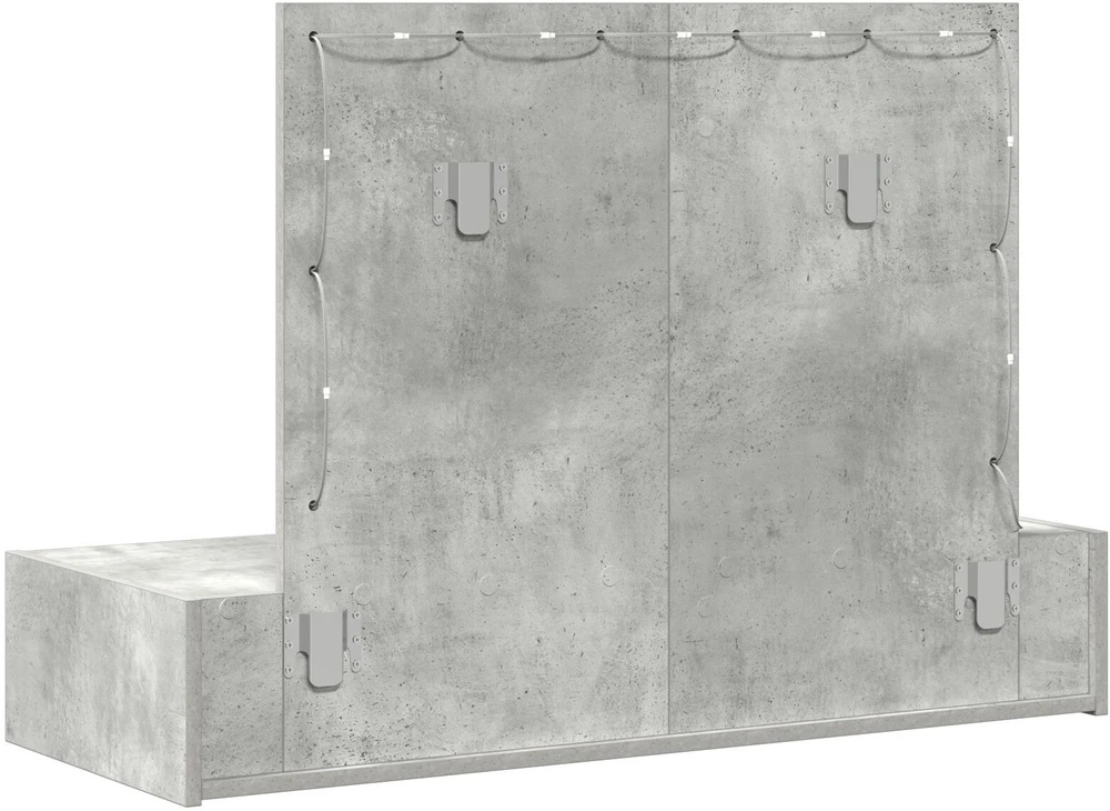 Makiažo stalas Pilka 100 x 40 x 70 cm Apdirbta mediena