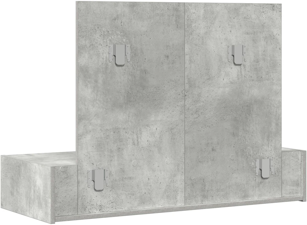 Makiažo stalas Pilka 100 x 40 x 70 cm Apdirbta mediena
