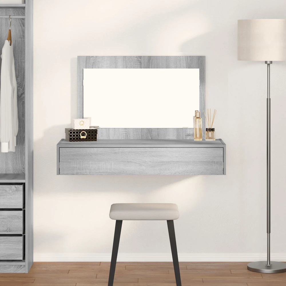 Makiažo stalas Pilka 100 x 40 x 70 cm Apdirbta mediena