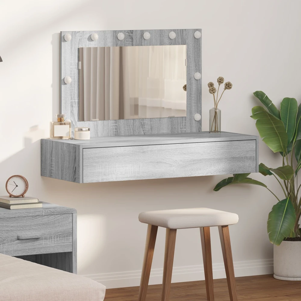 Makiažo stalas Pilka 100 x 40 x 70 cm Apdirbta mediena
