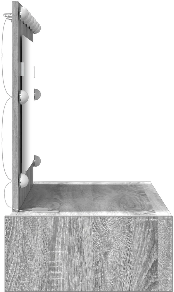 Makiažo stalas Pilka 100 x 40 x 70 cm Apdirbta mediena
