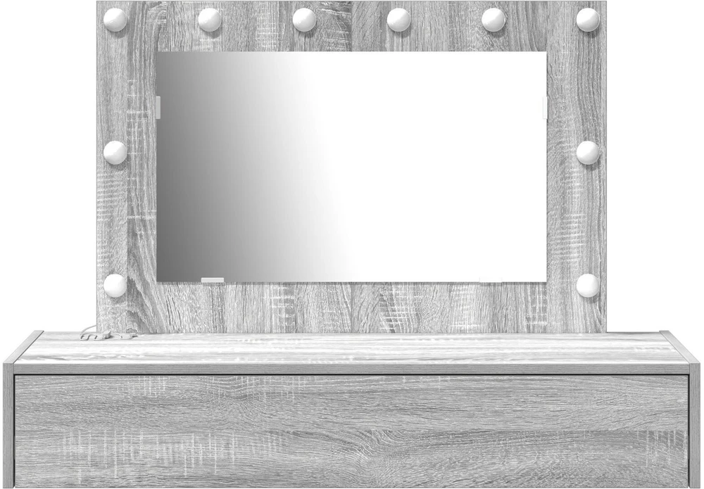 Makiažo stalas Pilka 100 x 40 x 70 cm Apdirbta mediena