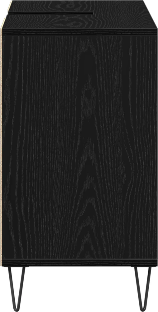 Vonios spintelė Juoda 80 x 33 x 60 cm Apdirbta mediena