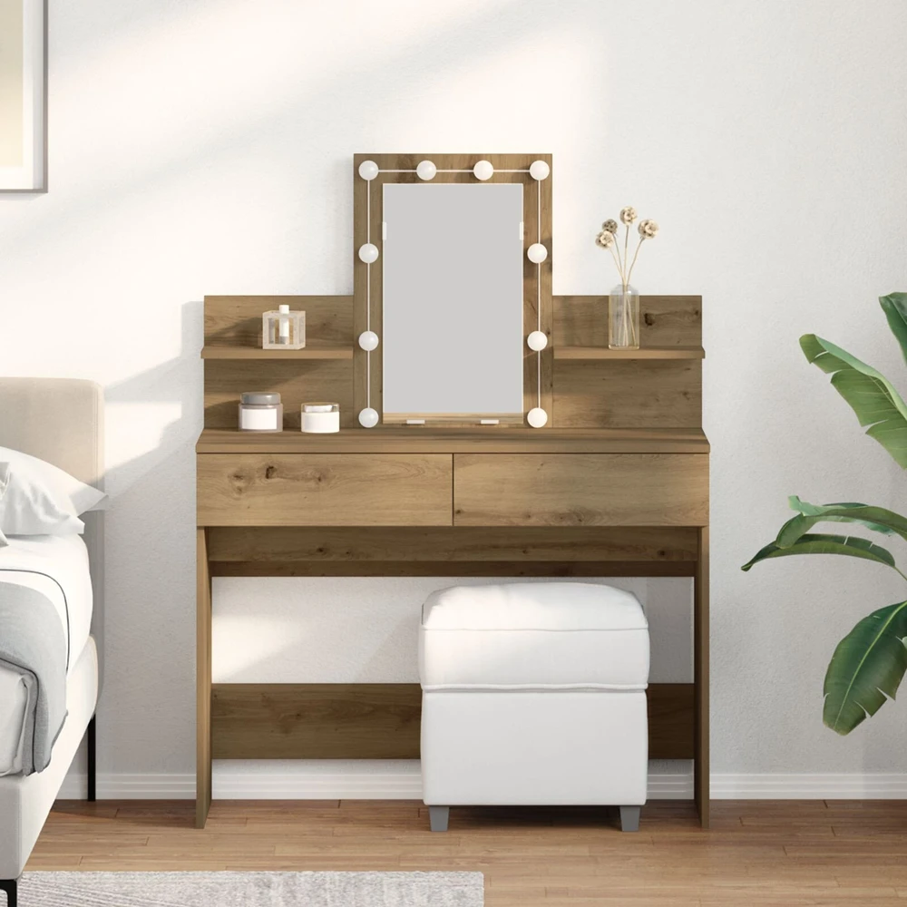 Makiažo stalas Amatininkų ąžuolas 100 x 40 x 130 cm