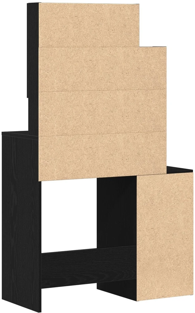 Makiažo stalas Juodas ąžuolas 80 x 35 x 132 cm Apdirbta mediena