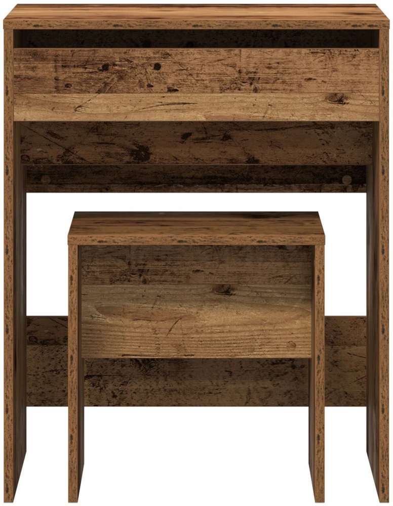 Kosmetinis staliukas 2 vnt. Senovinis medis 60 x 40 x 75 cm
