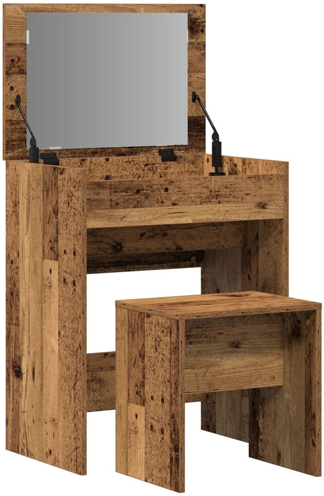 Kosmetinis staliukas 2 vnt. Senovinis medis 60 x 40 x 75 cm