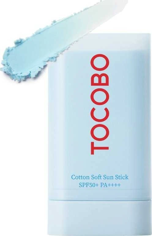 TOCOBO Cotton Soft Sun Stick SPF50+ PA++++ apsauginis veido kremas nuo saulės, 19 g