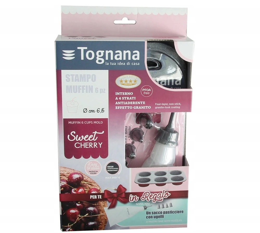 Tognana Keptuvė 6 bandelėms bordinė ir dekoravimo įdėklas W4444B3GGBOA