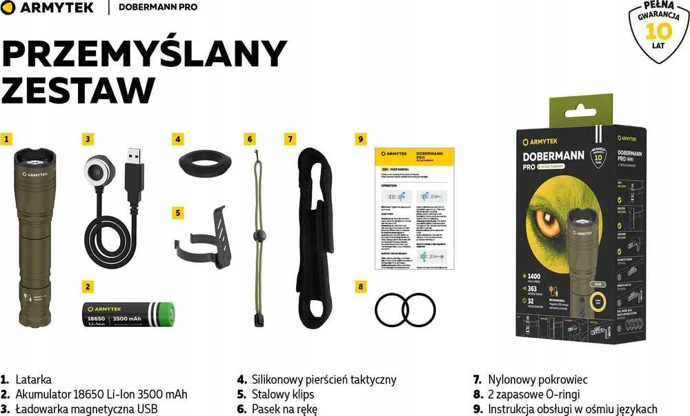 Žibintuvėlis Armytek Žibintuvėlis Armytek Dobermann PRO MAGNET USB Olive