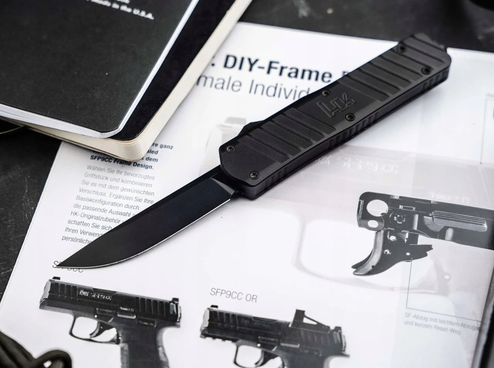 Togo Carruzzo OTF Knife Heckler & Koch SP01 D2