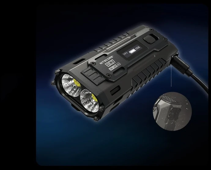 Nitecore EDC37 8000 lm USB-C įkraunamas plokščias EDC žibintuvėlis