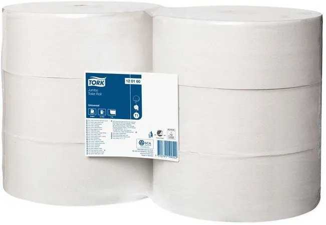 Valiklis Nezatříděno Tork Papier toaletowy Jumbo T1 Universal 1-warstwowy 120160 6 rulonów na karton