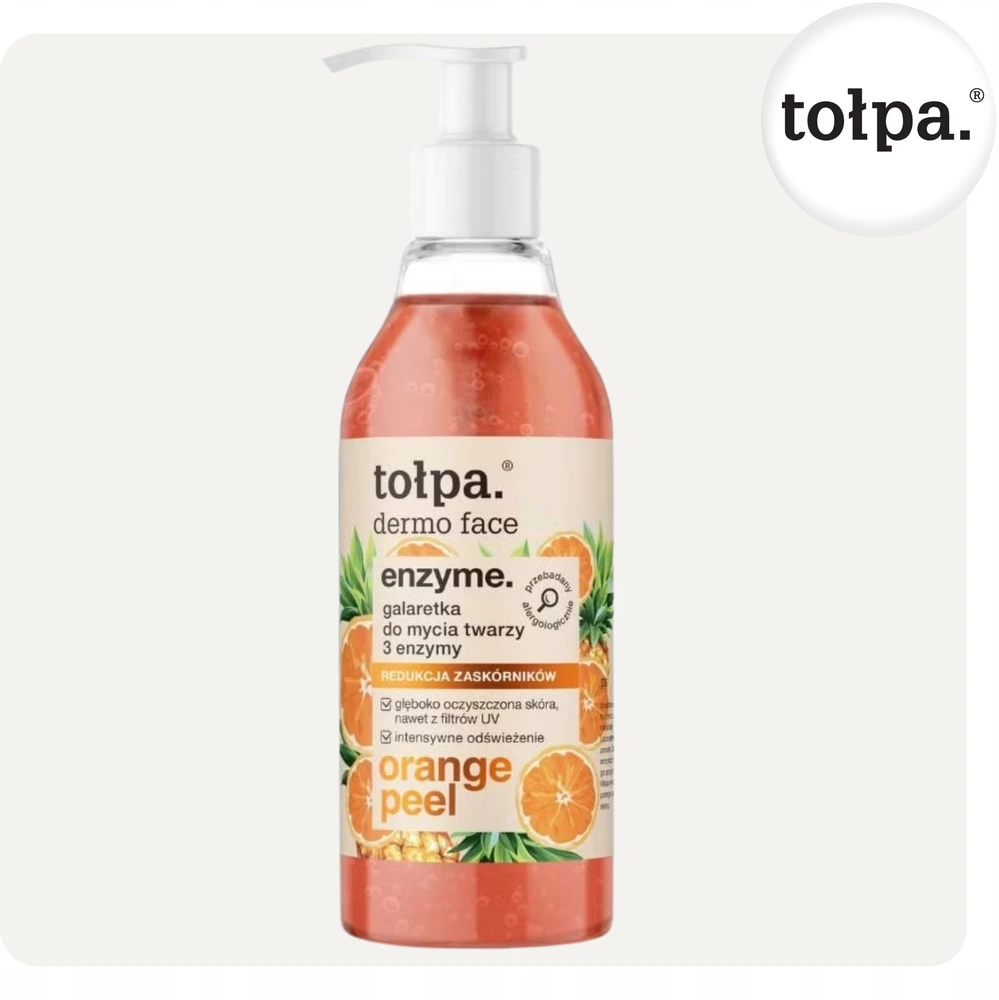 Tolpa Topa Dermo Face Enzyme veido valymo želė su 3 fermentais, 195 ml