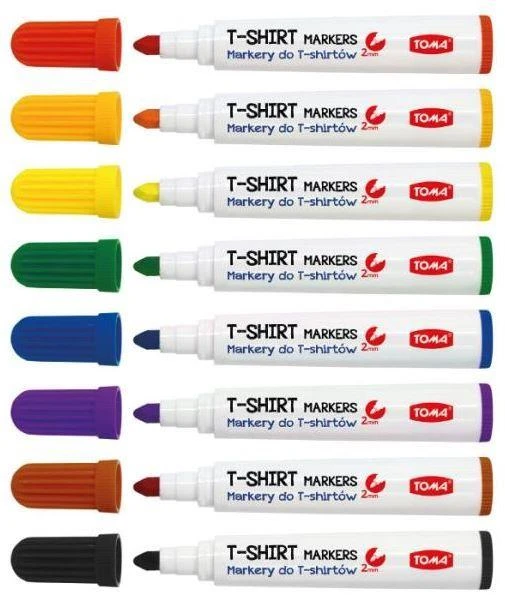 Toma Marker T-Shirt 8 Spalvos Blisteris (TO- 745)
