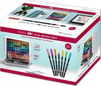 Tombow Organizer rinkinys su 108 ABT Dual rašikliais