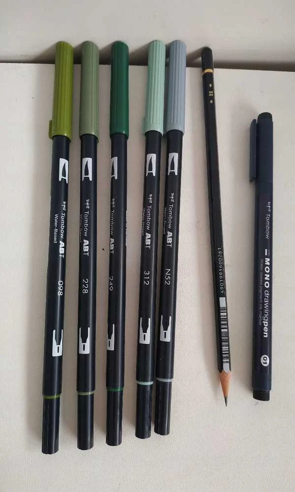 Tombow WCS-GR, pieštukinis rašiklis, daugiaspalvis