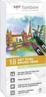 Tombow Rinkinys flamastrów Dual Pen 18 vnt. - pastelowe
