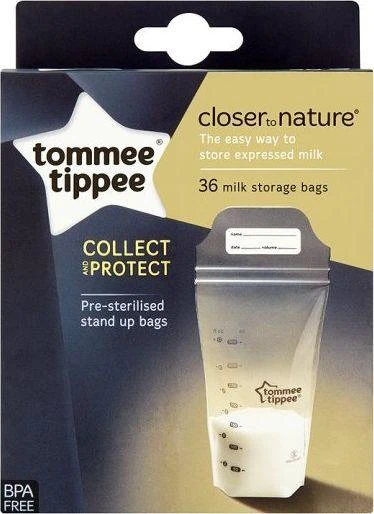 TOMMEE TIPPEE maišeliai pienui laikyti, 36 vnt., 42302242