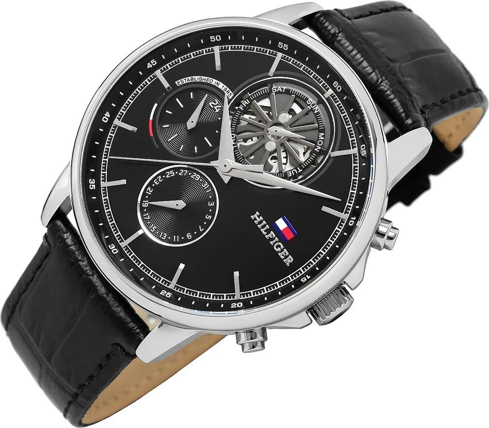 Laikrodis TOMMY HILFIGER MEN'S WATCH 1710605 Steward Open Heart + BOX