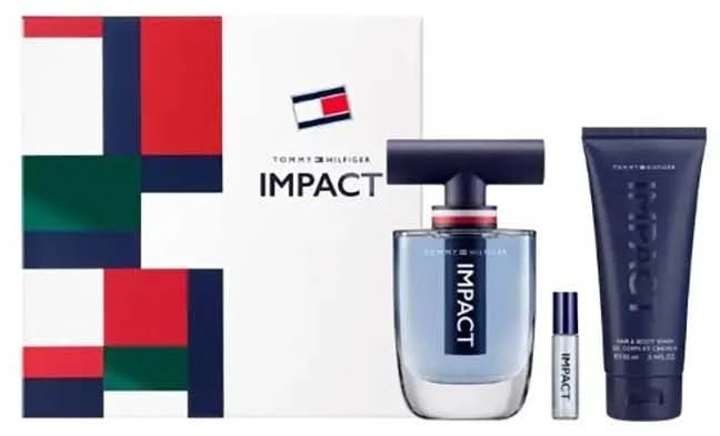 Tommy Hilfiger Impact rinkinys vyrams (EDT, 100 ml + dušo želė, 100 ml + EDT, 4 ml)