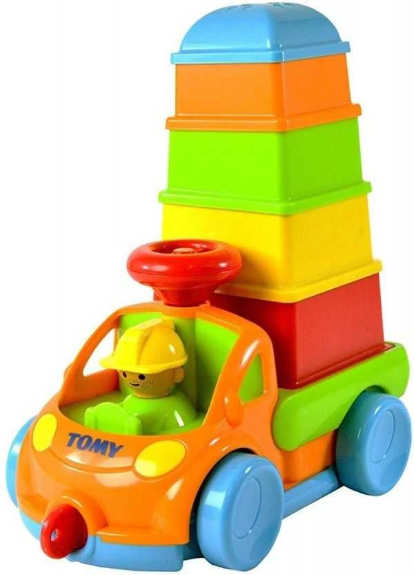 Tomy, Toomies, Automobilių žaidimų rinkinys, sudedamas žaislas su garsais, berniukams