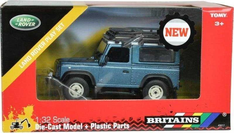 Tomy Britanija Land Rover Defender su TOMY priedais