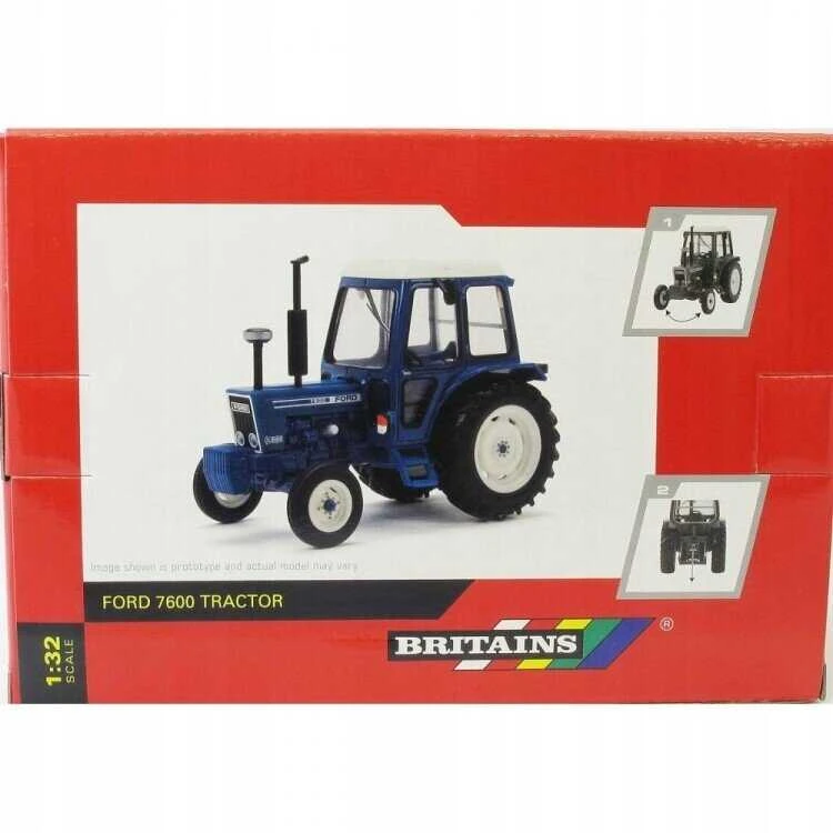 Žaislinis traktorius Ford 7600 su dvigubais ratais Tomy