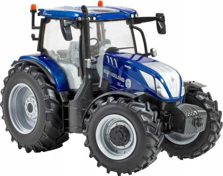 Žaislinis traktorius New Holland T6.180 mėlynas TOMY