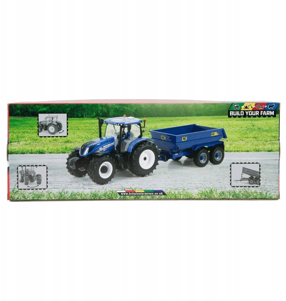 TOMY Britains New Holland T6 traktorius + priekaba.43268/3