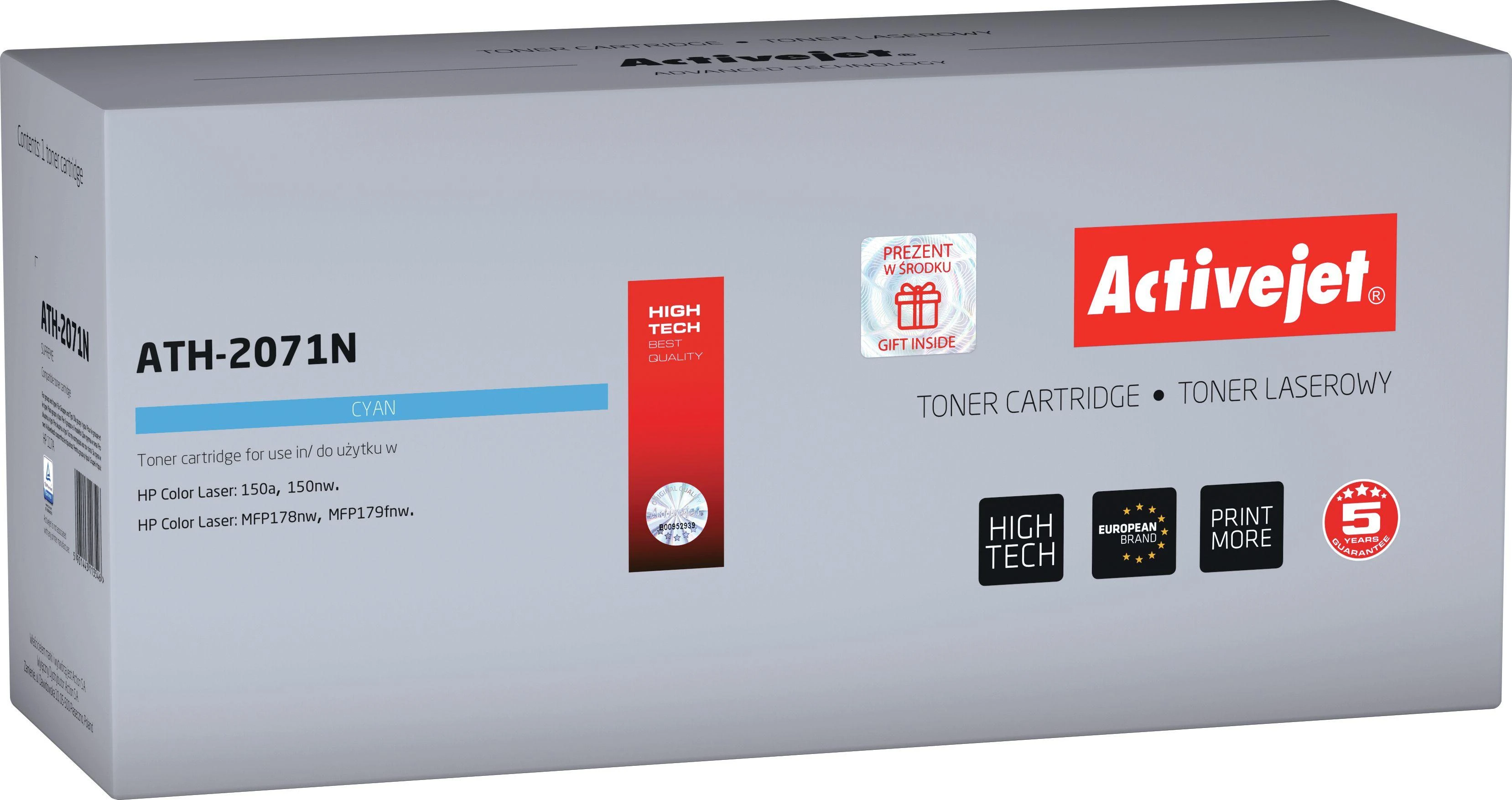 Tonerio Kasetė - Activejet ATH-2071N 700 puslapių Suderinama Mėlyna