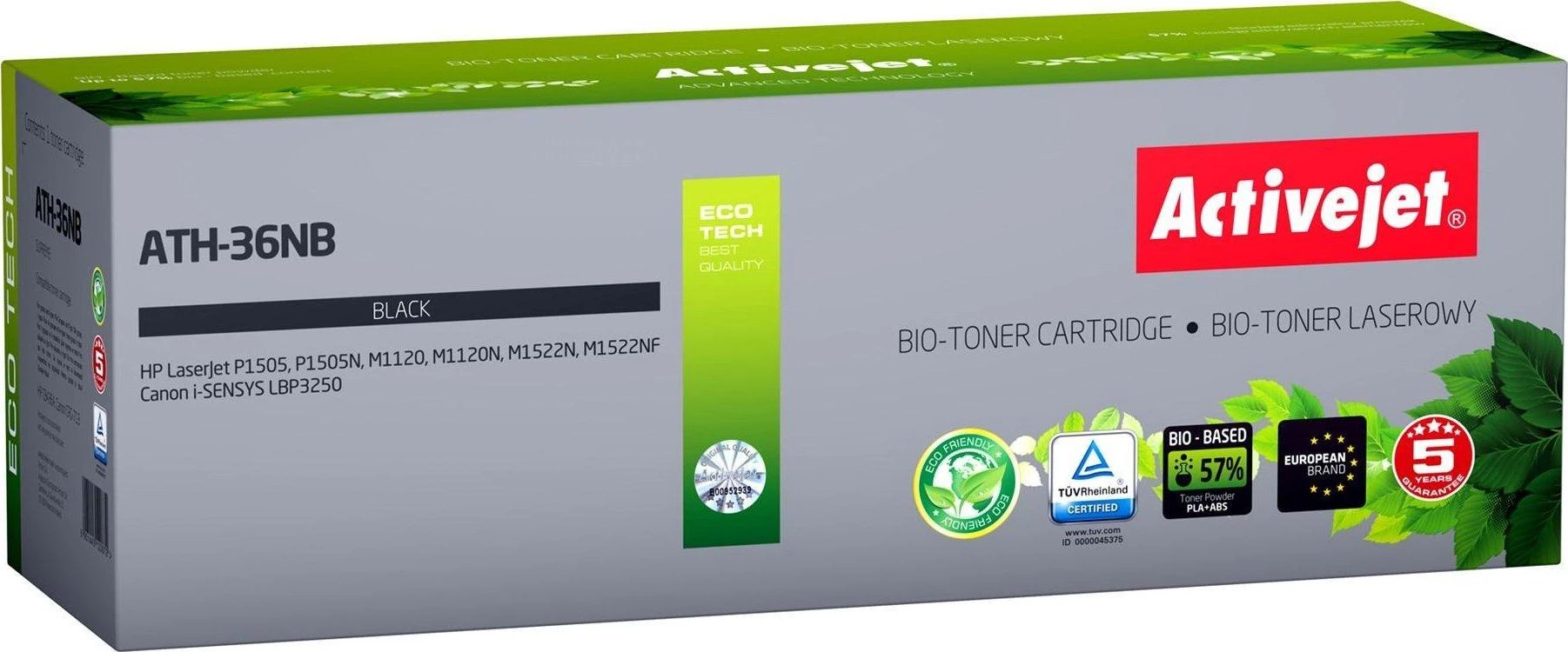 Tonerio Kasetė - Activejet BIO ATH-36NB Juodas 2000 Puslapių