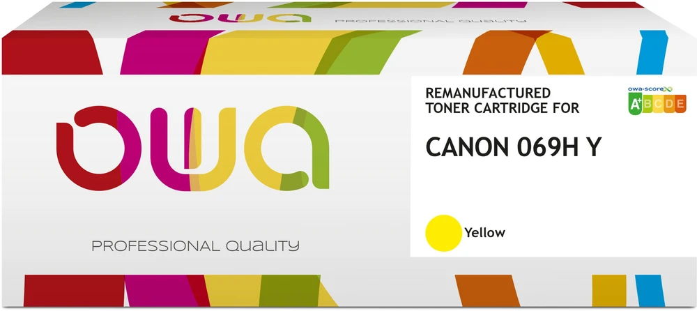 OWA „Armor“ tonerio kasetė, „Canon i-SENSYS LBP-673 Cdw“, geltona, 5500 str., komp. CRG069HY