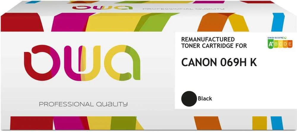 OWA „Armor“ toneris, skirtas „Canon i-SENSYS LBP-673 Cdw“, juodas, 7600 puslapių, komplekte su CRG069HBK