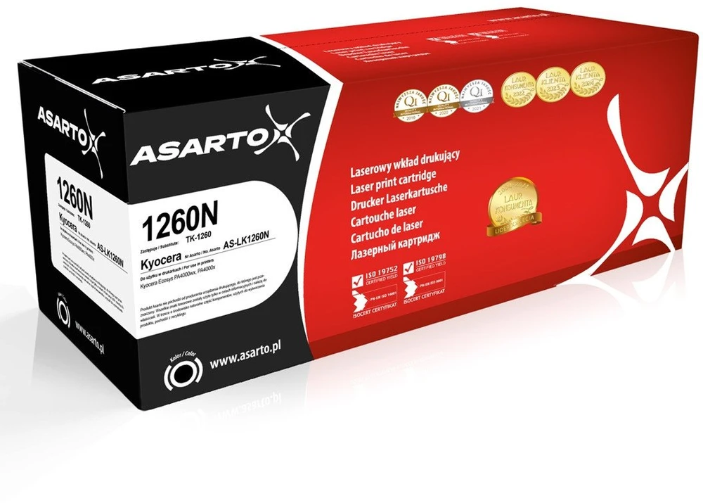 Toneris Asarto, skirtas Kyocera TK-1260 | 1260N | 10000 str. | juodas