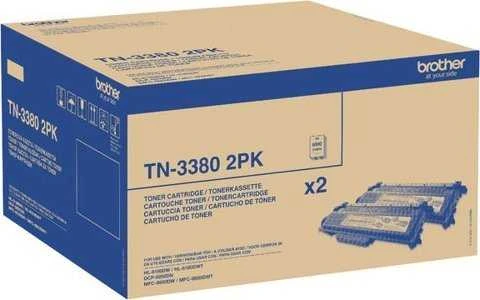 Brother TN-3380 Dviguba pakuotė (TN3380TWIN), juoda kasetė