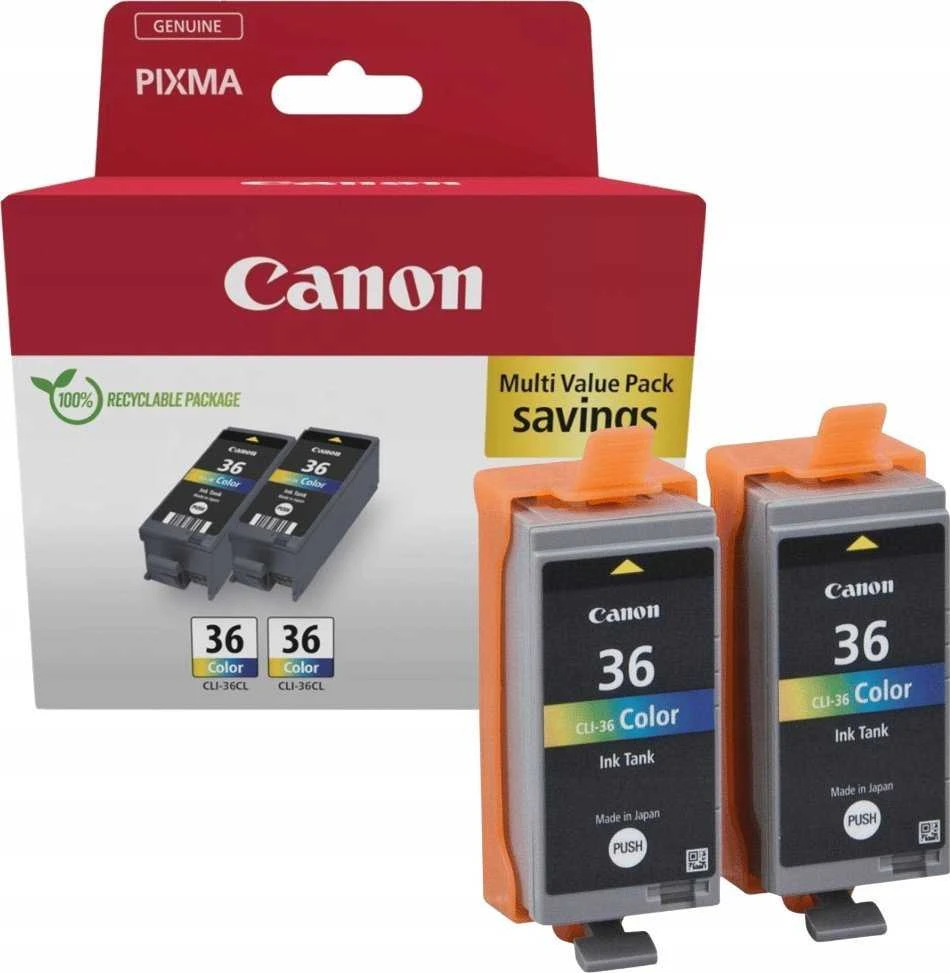 Rašalo Kasetė - Canon CLI-36 Twin Pack 12ml Spalvota