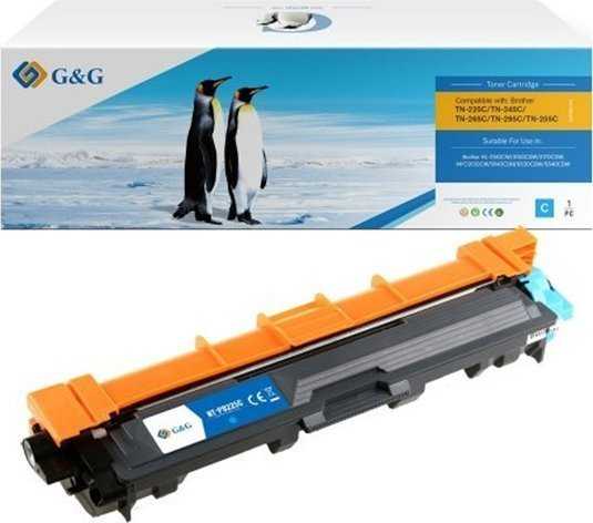 Su G&G suderinami dažai su Brother TN241C, NT-PB221C, žalsvai mėlyna, 1400s