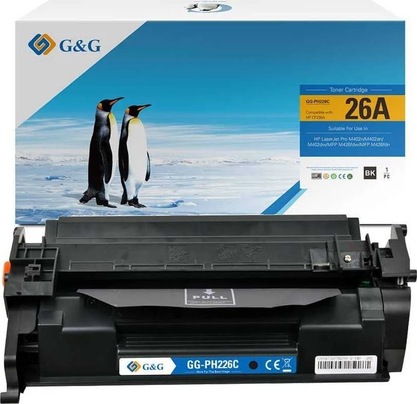 G&G kompatybilny toner su HP CF226A, Canon 052, NT-PH226C, HP 26A, juodas, 3100s