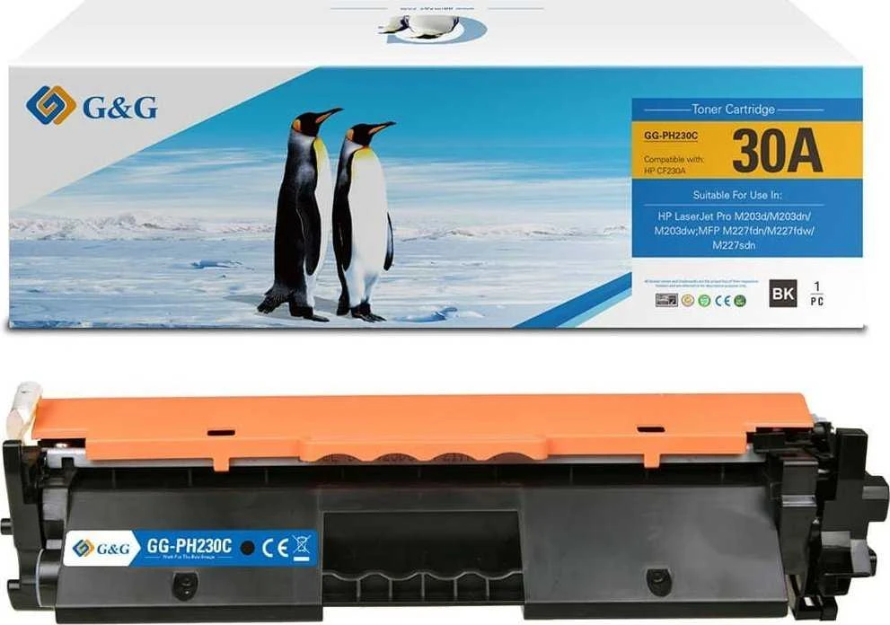 G&G kompatybilny toner su HP CF230A, NT-PH230C, HP 30A, juodas, 1600s