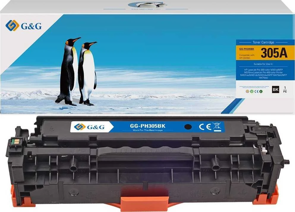 G&G kompatybilny toner su HP CE410A, NT-PH305BK(CE410A), HP 305A, juodas, 2090s
