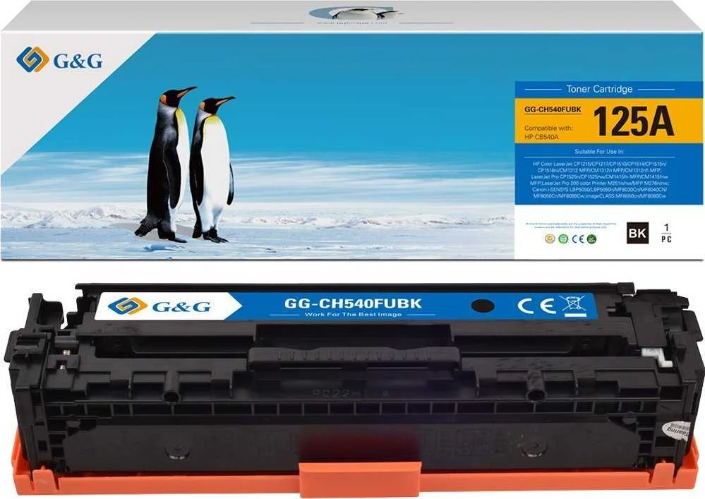 G&G kompatybilny toner su HP CB540A, CE320A, CF210X, Canon CRG116, CRG716, C, NT-PH540UBK, HP 125A, juodas, 2200s