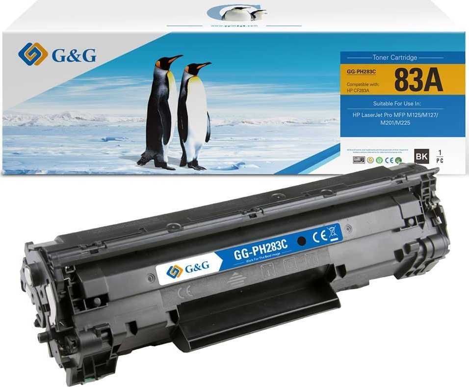 G&G kompatybilny toner su HP CF283A, NT-PH283C, HP 83A, juodas, 1500s