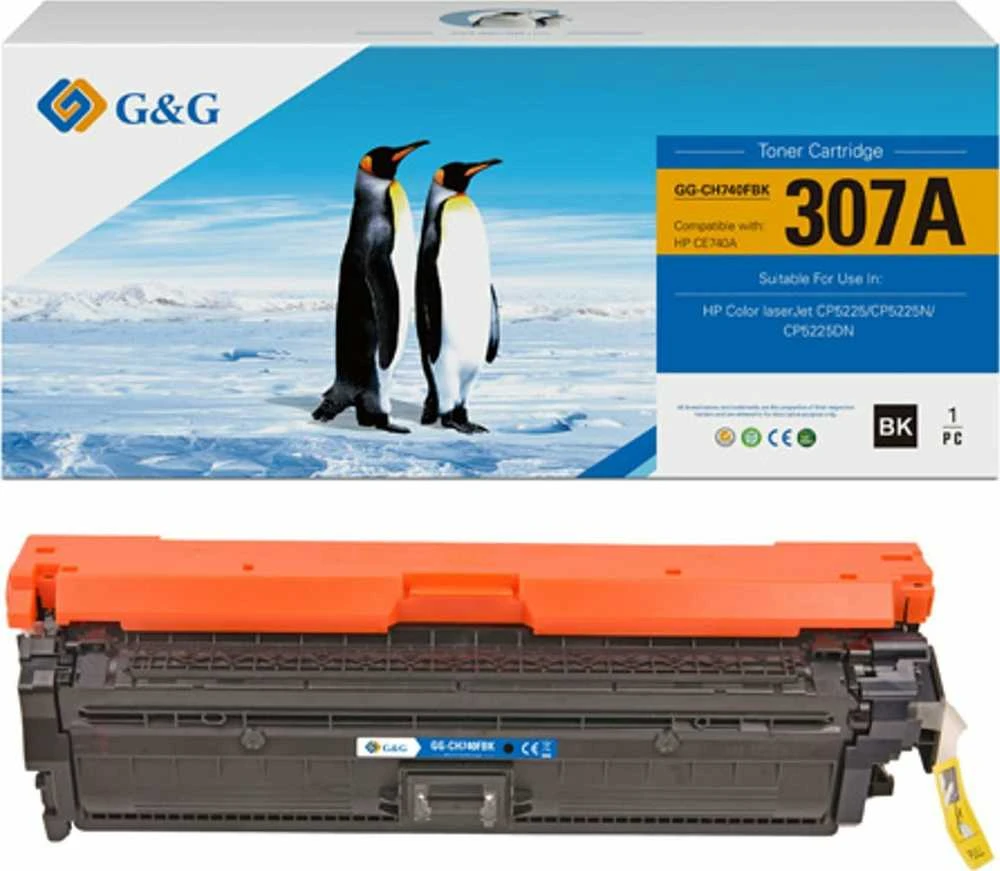 G&G kompatybilny toner su HP CE740A, NT-CH740FBK, HP 307A, juodas, 7000s