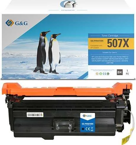 G&G kompatybilny toner su HP CE400X, NT-PH507XBK(CE400X), HP 507X, juodas, 11000s