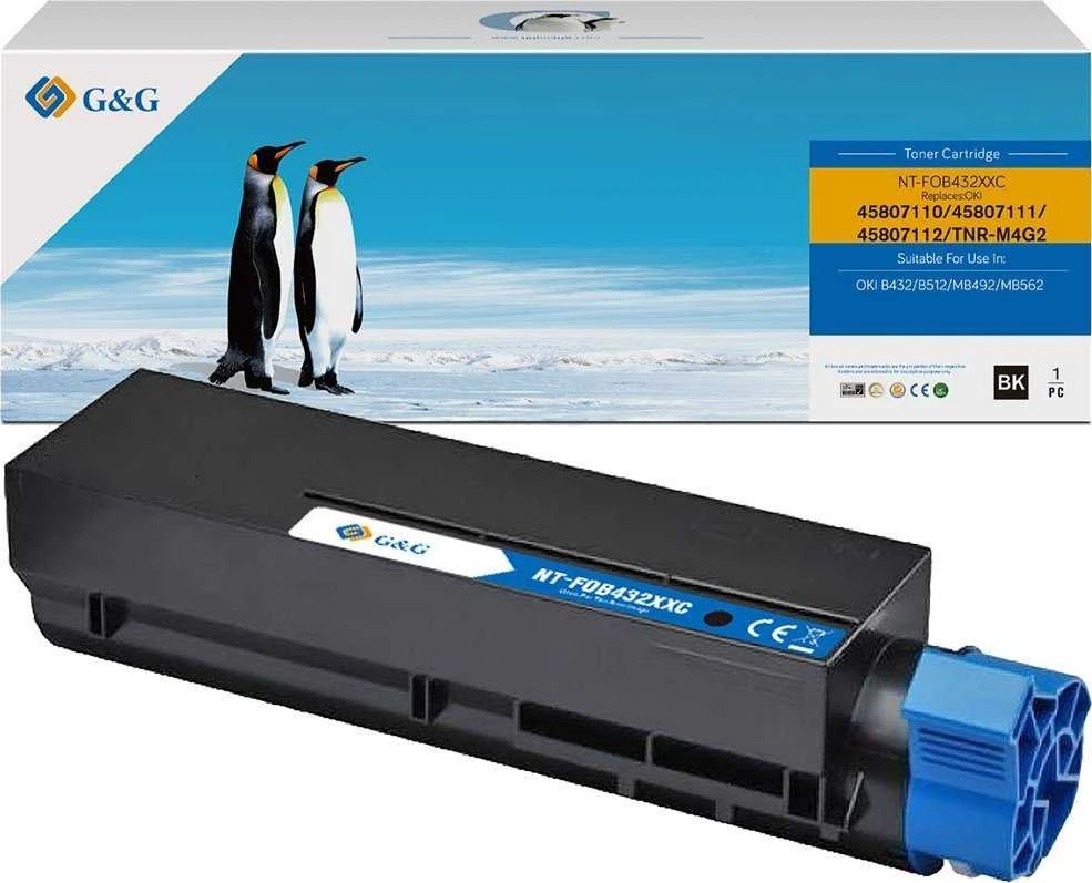 G&G kompatybilny toner su OKI 45807111, NT-FOB432XXC, juodas, 12000s