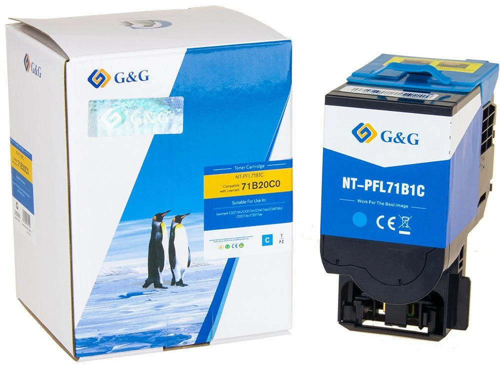G&G toneris G&G nuimamas toneris ant Lexmark 71B20C0, NT-PFL71B1C, skaidrus, 2300s