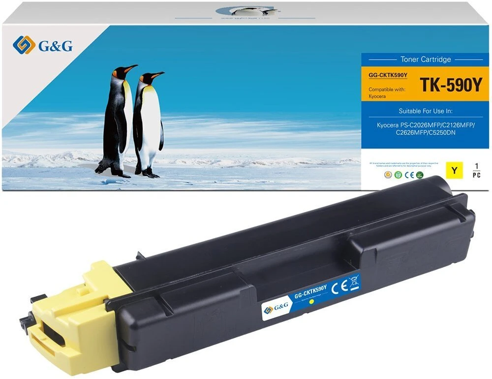 Toneris G&G Kompatybilny su Kyocera TK590Y/ 1T02KVANL0 (14435)